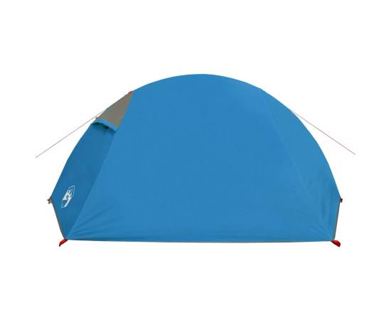 Cort de camping 2 persoane albastru, 267x154x117 cm, tafta 185t, 7 image