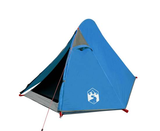 Cort de camping 2 persoane albastru, 267x154x117 cm, tafta 185t, 4 image