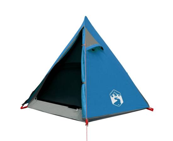 Cort de camping 2 persoane albastru, 267x154x117 cm, tafta 185t, 5 image
