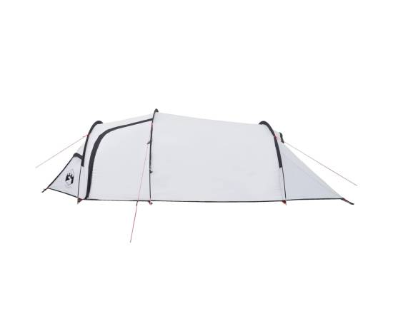 Cort de camping 3 persoane, alb, 370x185x116 cm, tafta 190t, 8 image