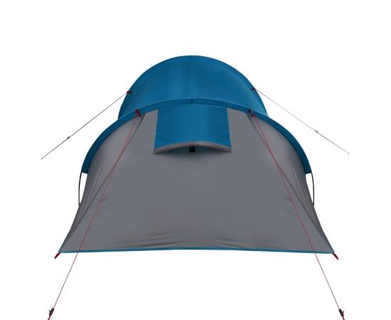 Cort de camping 3 persoane albastru, 370x185x116 cm, tafta 185t, 8 image