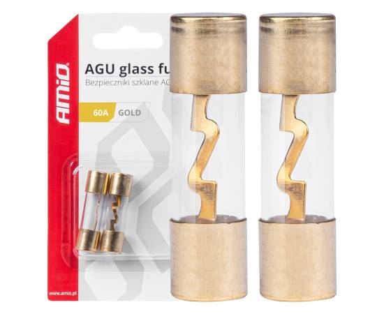 Set 2 sigurante din sticla tip AGU, contacte aurite, 60A, 2 image
