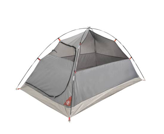 Cort camping 2 persoane gri/portocaliu 264x210x125cm tafta 185t, 9 image