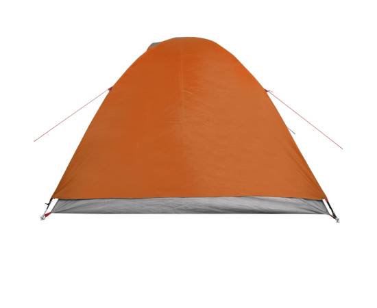 Cort camping 2 persoane gri/portocaliu 264x210x125cm tafta 185t, 8 image