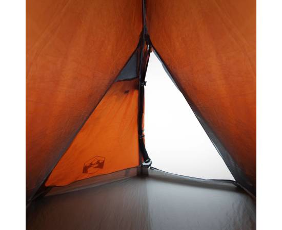 Cort camping 2 persoane gri/portocaliu 267x154x117cm tafta 185t, 9 image