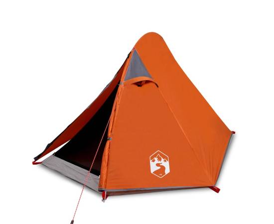 Cort camping 2 persoane gri/portocaliu 267x154x117cm tafta 185t, 2 image