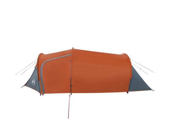 Cort camping 3 persoane gri/portocaliu 370x185x116cm tafta 185t, 8 image