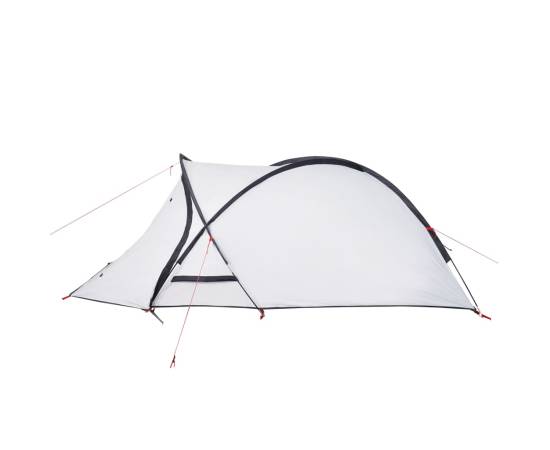 Cort de camping 2 persoane, alb, 320x140x120 cm, tafta 185t, 7 image