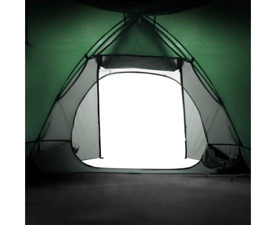 Cort de camping 2 persoane, verde, 224x248x118 cm, tafta 185t, 10 image