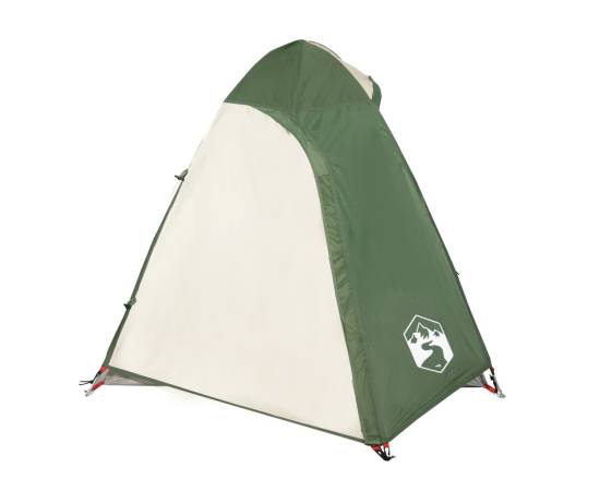 Cort de camping 2 persoane, verde, 254x135x112 cm, tafta 185t, 6 image
