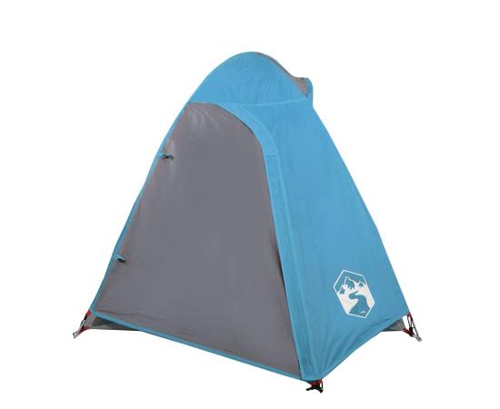 Cort de camping 2 persoane albastru, 254x135x112 cm, tafta 185t, 6 image
