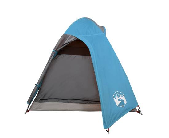 Cort de camping 2 persoane albastru, 254x135x112 cm, tafta 185t, 5 image