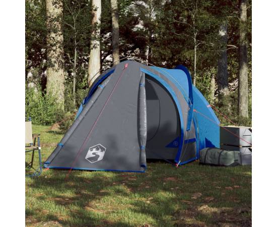 Cort de camping 2 persoane albastru, 320x140x120 cm, tafta 185t, 3 image