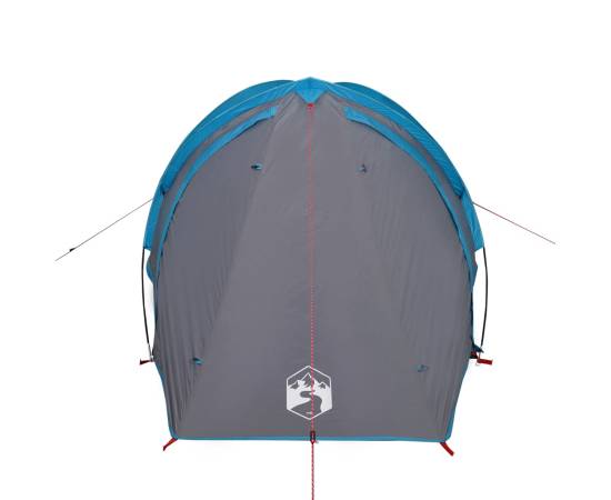 Cort de camping 2 persoane albastru, 320x140x120 cm, tafta 185t, 6 image