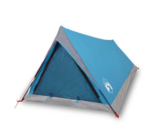 Cort de camping 2 persoane albastru 200x120x88/62 cm tafta 185t, 2 image