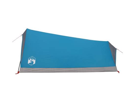 Cort de camping 2 persoane albastru 200x120x88/62 cm tafta 185t, 7 image