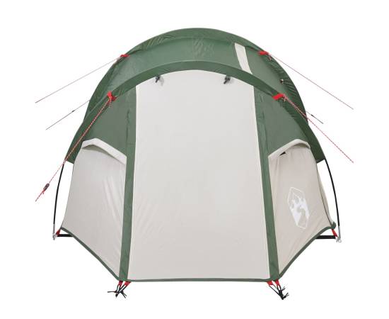 Cort de camping 3 persoane, verde, 370x185x116 cm, tafta 185t, 6 image