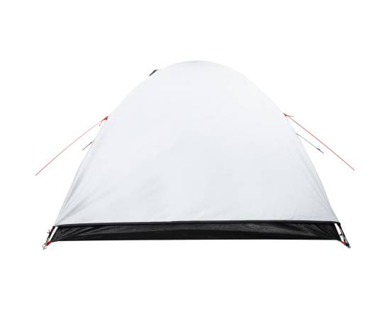 Cort de camping 4 persoane, alb, 267x272x145 cm, tafta 185t, 8 image