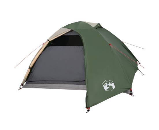 Cort de camping 4 persoane, verde, 267x272x145 cm, tafta 185t, 4 image