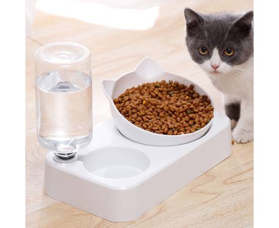Vas pentru alimente cu distribuitor apa pentru pisici, 2in1 AG684A, 2 image