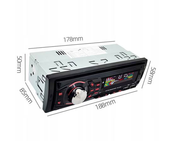 Player Auto, 4 x 50W, model 8021X, cu Radio, MP3, AUX, Card, Telecomanda, 5 image
