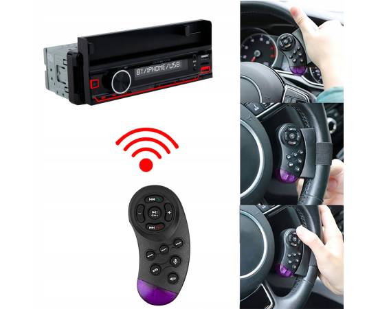 Player Auto RGB, 4 x 50W, model XBASS 7011X, cu Suport Telefon, Telecomanda pe volan, Bluetooth, Radio, MP3, AUX, Card, 7 image