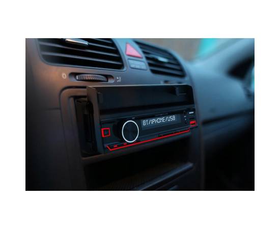 Player Auto RGB, 4 x 50W, model XBASS 7011X, cu Suport Telefon, Telecomanda pe volan, Bluetooth, Radio, MP3, AUX, Card, 5 image