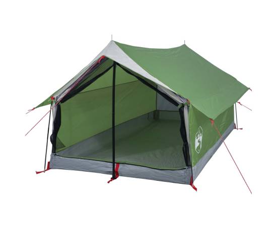 Cort de camping 2 persoane, verde, 193x122x96 cm, tafta 185t, 4 image