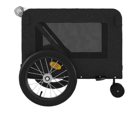 Remorcă bicicletă animale companie, negru, textil oxford/fier, 8 image