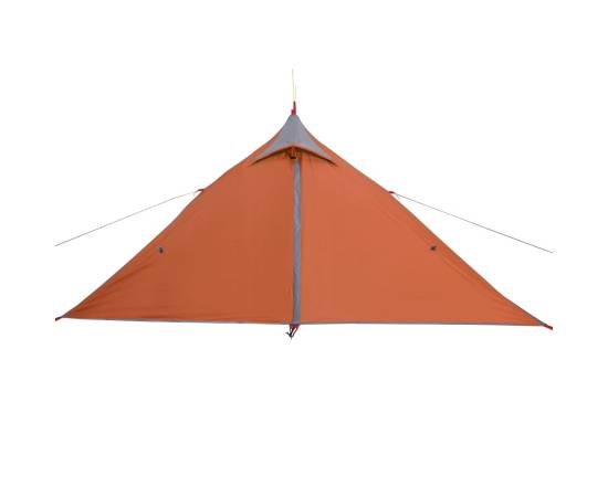 Cort camping 1 persoane gri/portocaliu 255x153x130cm tafta 185t, 8 image