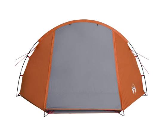 Cort camping 4 persoane gri/portocaliu 420x260x153cm tafta 185t, 6 image