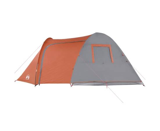 Cort camping 6 persoane gri/portocaliu 466x342x200cm tafta 185t, 6 image