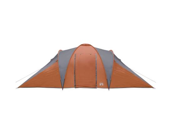 Cort camping 6 persoane gri/portocaliu 576x238x193cm tafta 185t, 5 image