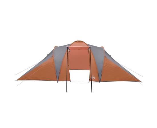 Cort camping 6 persoane gri/portocaliu 576x238x193cm tafta 185t, 6 image