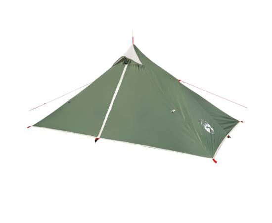 Cort de camping 1 persoane, verde, 255x153x130 cm, tafta 185t, 5 image