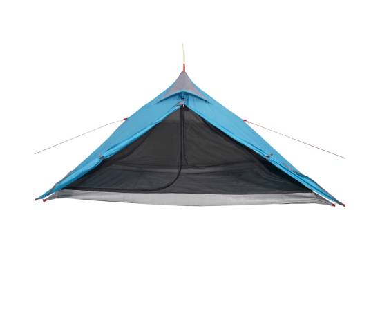 Cort de camping 1 persoane albastru, 255x153x130 cm, tafta 185t, 6 image