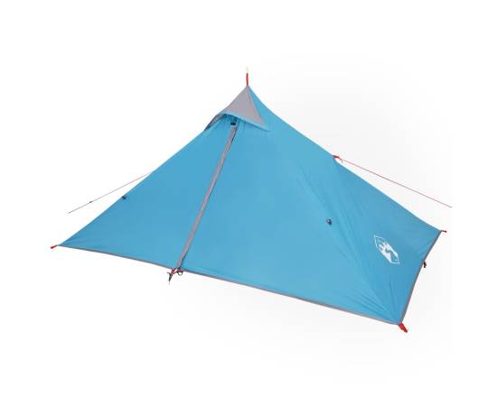 Cort de camping 1 persoane albastru, 255x153x130 cm, tafta 185t, 5 image