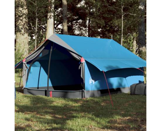 Cort de camping 2 persoane albastru 193x122x96 cm tafta 185t