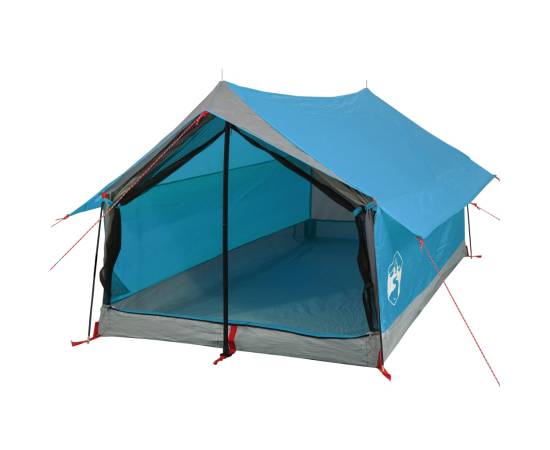 Cort de camping 2 persoane albastru 193x122x96 cm tafta 185t, 4 image