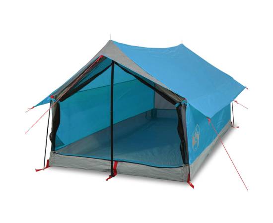 Cort de camping 2 persoane albastru 193x122x96 cm tafta 185t, 2 image