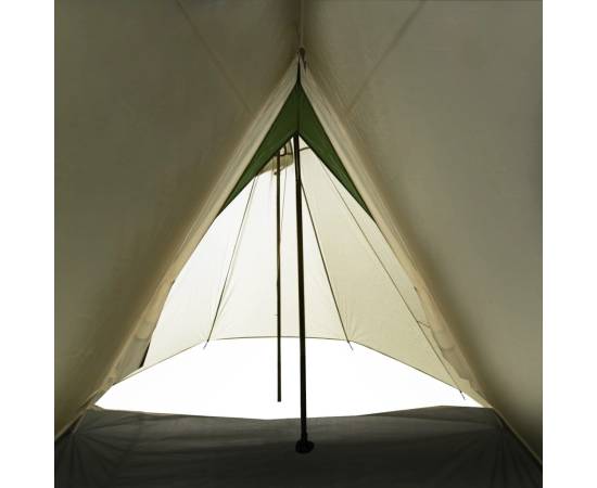 Cort de camping 3 persoane, verde, 465x220x170 cm, tafta 185t, 10 image
