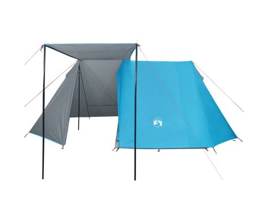 Cort de camping 3 persoane albastru, 465x220x170 cm, tafta 185t, 7 image