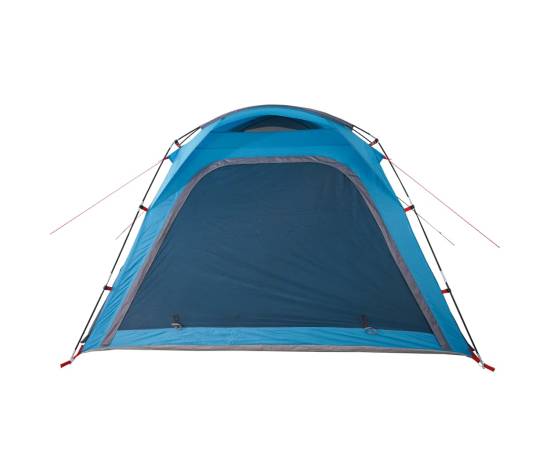 Cort de camping 4 persoane albastru, 240x221x160 cm, tafta 185t, 9 image