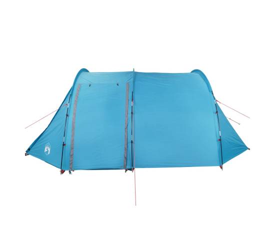 Cort de camping 4 persoane albastru, 420x260x153 cm, tafta 185t, 8 image