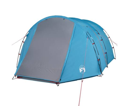 Cort de camping 4 persoane albastru, 420x260x153 cm, tafta 185t, 5 image