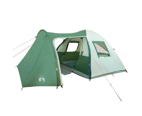 Cort de camping 6 persoane, verde, 466x342x200 cm, tafta 185t, 4 image