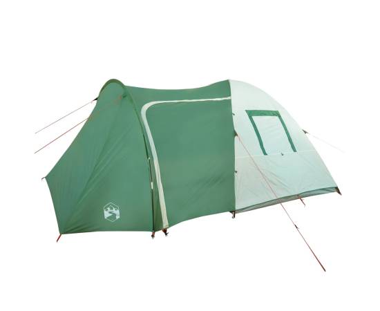 Cort de camping 6 persoane, verde, 466x342x200 cm, tafta 185t, 5 image
