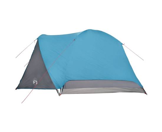 Cort de camping 6 persoane albastru, 412x370x190 cm, tafta 190t, 8 image