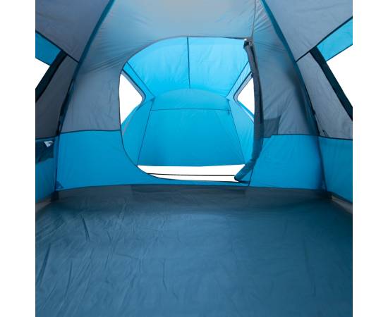 Cort de camping 6 persoane albastru, 466x342x200 cm, tafta 185t, 10 image