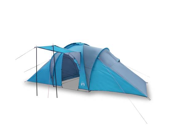 Cort de camping 6 persoane albastru, 576x238x193 cm, tafta 185t, 2 image